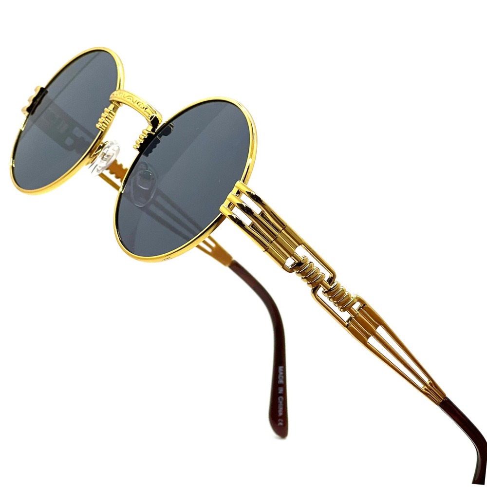 Round Steampunk Sunglasses Gold Frame Designer Fashion Sun‎ Glasses